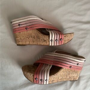 Lucky Brand Mykayla cork wedges